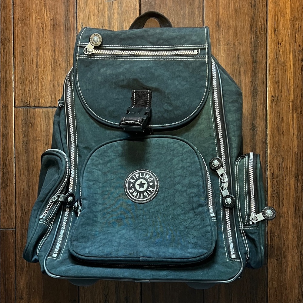 Kipling True Blue Tonal Rolling Backpack - image 1
